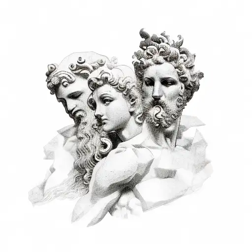 Greek sculpture  tattoo design idea