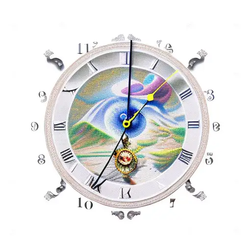 grandfather clock tattoo design idea