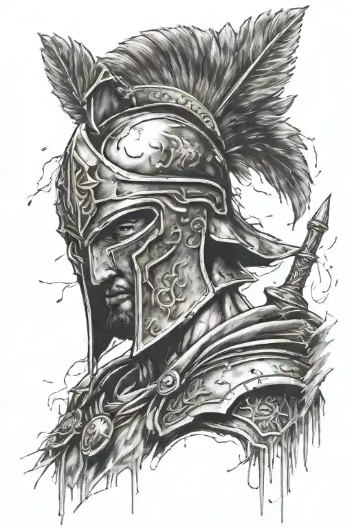 warrior spartan warrior tattoo design idea