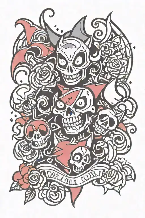 Hazbin Hotel inspired tattoo design idea