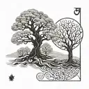 poision tree tattoo design idea