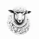 buckwheat sheep tattoo design idea