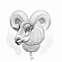 buckwheat sheep tattoo design idea