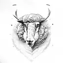 buckwheat sheep tattoo design idea