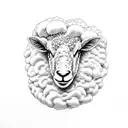 buckwheat sheep tattoo design idea