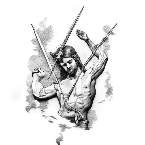 saint sebastian tattoo design idea