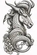Capricorn tattoo design idea