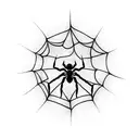 Spider Web tattoo design idea