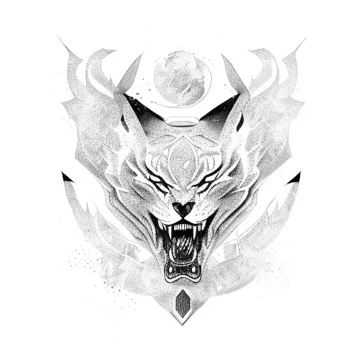 fierce warrior tattoo design idea