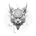 fierce warrior tattoo design idea