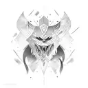 fierce warrior tattoo design idea