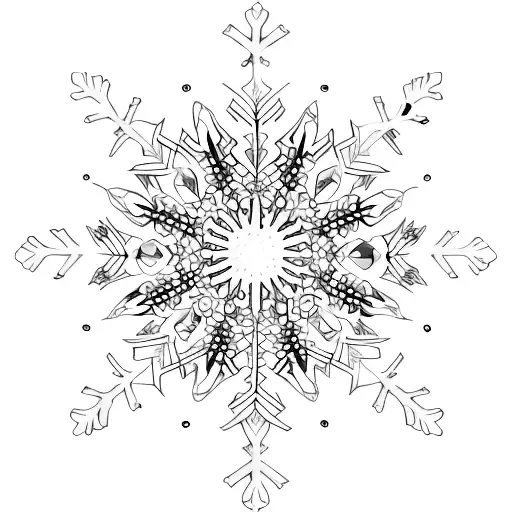 hart in the snowflake tattoo design idea
