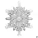 hart in the snowflake tattoo design idea