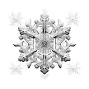 hart in the snowflake tattoo design idea