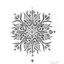 hart in the snowflake tattoo design idea