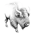 bison tattoo design idea