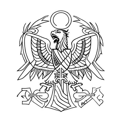 romanian and serbian flag combined  tattoo design idea