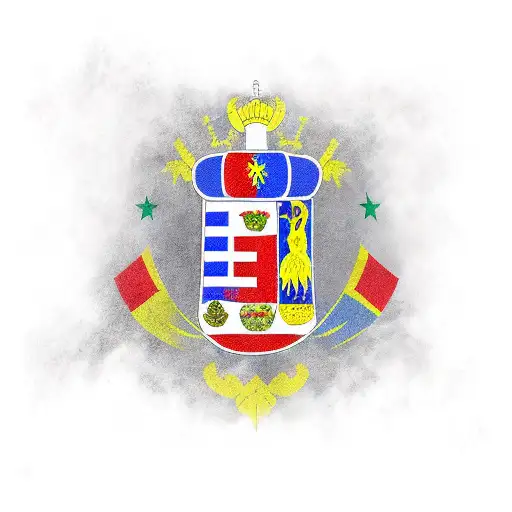 romanian and serbian flag   tattoo design idea