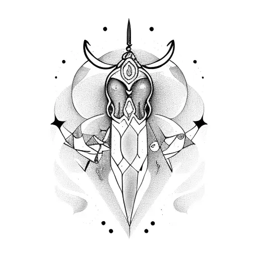 Aquarius taurus tattoo design idea