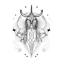 Aquarius taurus tattoo design idea