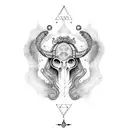 Aquarius taurus tattoo design idea
