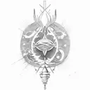 Aquarius taurus tattoo design idea