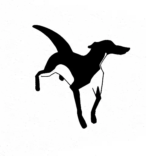greyhound running  tattoo design idea