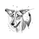 greyhound running  tattoo design idea
