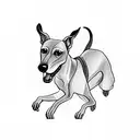 greyhound running  tattoo design idea