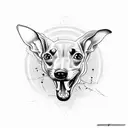 greyhound running  tattoo design idea