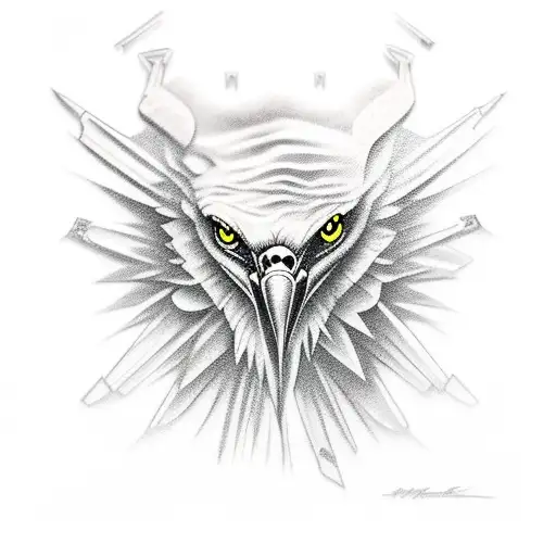 vulture tattoo design idea