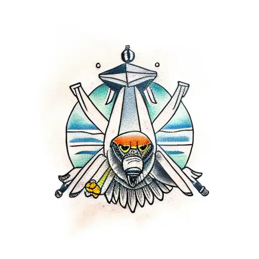 vulture tattoo design idea