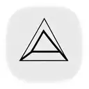 geometric overlapping triangle line tattoo design idea