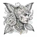 lil peep tattoo design idea