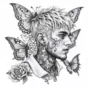 lil peep tattoo design idea