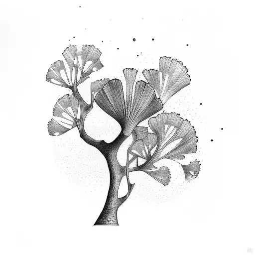 ginkgo biloba tattoo design idea