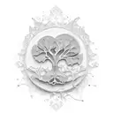 ginkgo biloba tattoo design idea