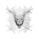 Intricate carpentry tools tattoo design idea