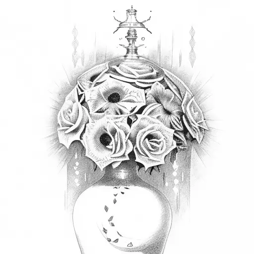 Christian repaired vase  tattoo design idea