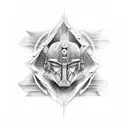 grey Jedi symbol tattoo design idea