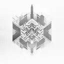 grey Jedi symbol tattoo design idea