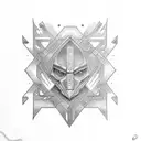 grey Jedi symbol tattoo design idea