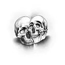 Realistic skull tattoo design idea
