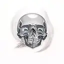 Realistic skull tattoo design idea