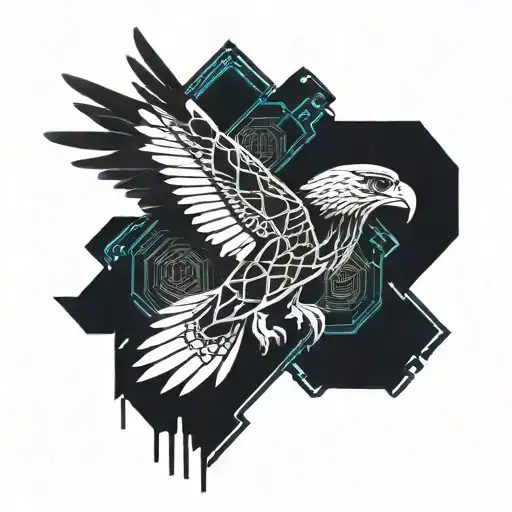 Eagle soaring tattoo design idea