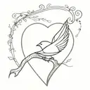 love alone tattoo design idea