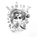 amy winehouse tattoo design idea