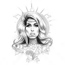 amy winehouse tattoo design idea