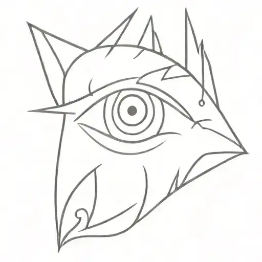 spike and eye tattoo design idea