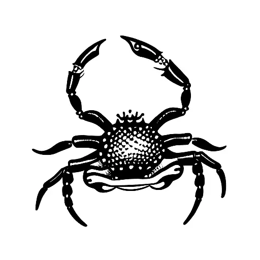 music sea crab tattoo design idea